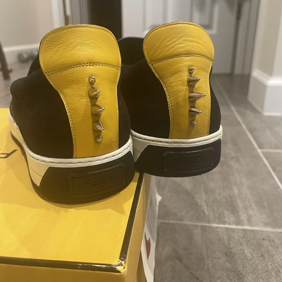 FENDI SUEDE MONSTER EYE SHOES BRAND NEW SZ 11 DUSTCOVERS BOX PAPERS INCLUDED - Picture 4 of 5
